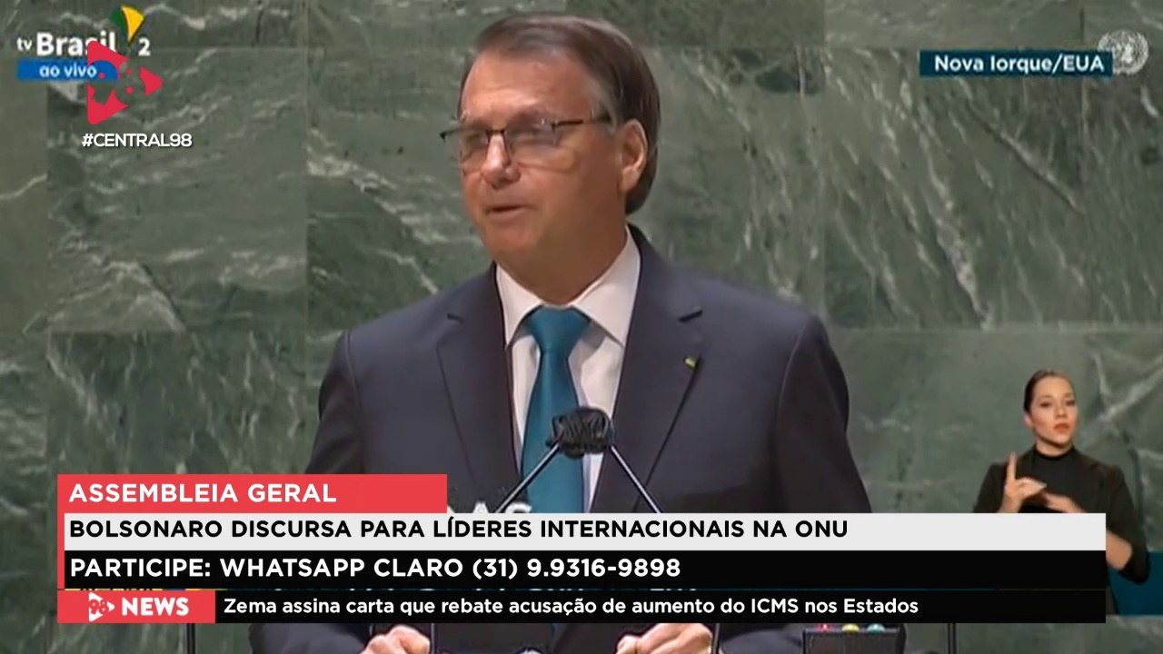 Bolsonaro discursa na Assembleia Geral da ONU