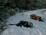 Crash kart dans la neige
