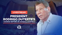Philippine president Rodrigo Duterte at the 76th United Nations General Assembly