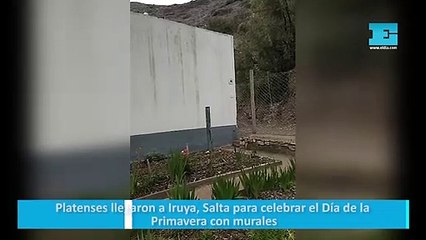 Platenses llegaron a Iruya, Salta para celebrar el Día de la Primavera con murales