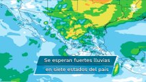 Ingresa primer frente frío a México, prevén lluvias y vientos fuertes en norte y noreste