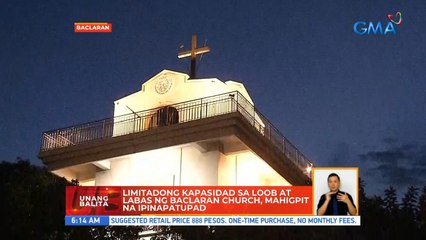 Limitadong kapasidad sa loob at labas ng Baclaran Chruch, mahigpit na ipinatutupad | UB