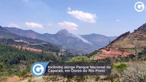 Incêndio atinge Parque Nacional do Caparaó, em Dores do Rio Preto