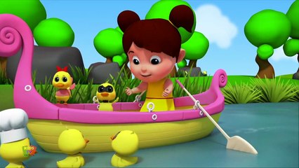 Panch Nanhe Batak _ Five Little Ducks Hindi Mein _Junior Squad Ke Balgeet _ Bandar Mama Pahan Pajama