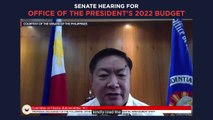 Senate hearing on proposed 2022 budget for Office of the President
