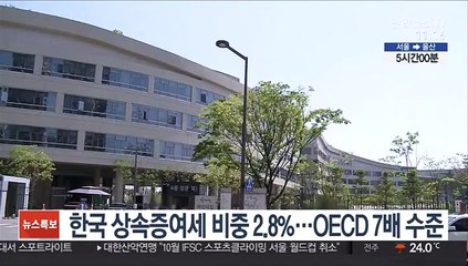 Download Video: 한국 상속증여세 비중 2.8%…OECD 7배 수준