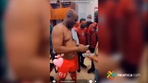 td7-Vicepresidente de Surinam visitó el camerino del Olimpia de Honduras y regaló dinero al plantel-210921