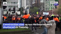 Australia: Protest against vaccine mandate for construction workers