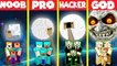 Minecraft Battle_ INSIDE MOON PLANET HOUSE BUILD CHALLENGE - NOOB vs PRO vs HACKER vs GOD Animation