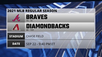Braves @ Diamondbacks Game Preview for SEP 22 -  9:40 PM ET