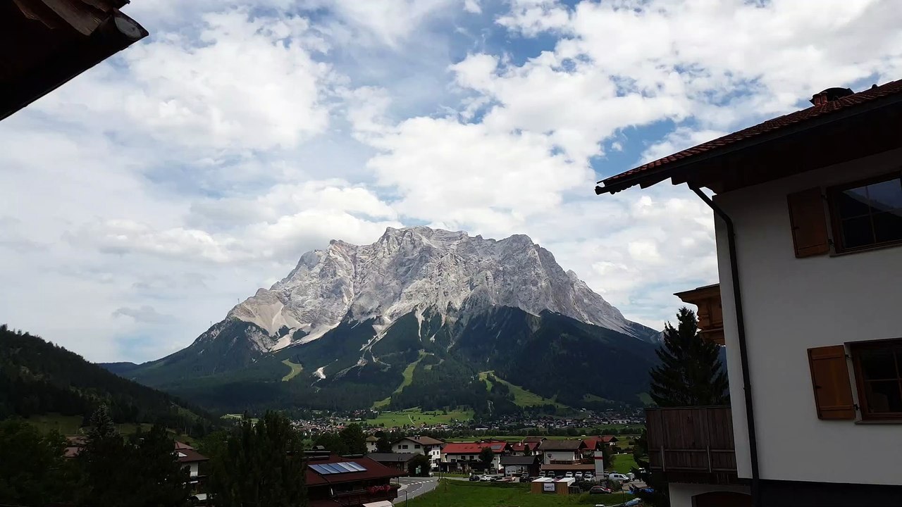 clouds and the zugspitze mountain #1