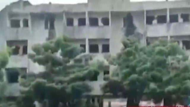 Dilapidated building collapses during demolition