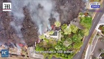Spain: Drone footage shows lava reaching La Palma residential area