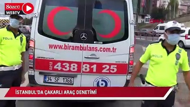 İstanbul'da çakarlı araç denetimi