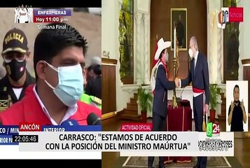 Premier Guido Bellido se enfrentó a canciller Óscar Maúrtua