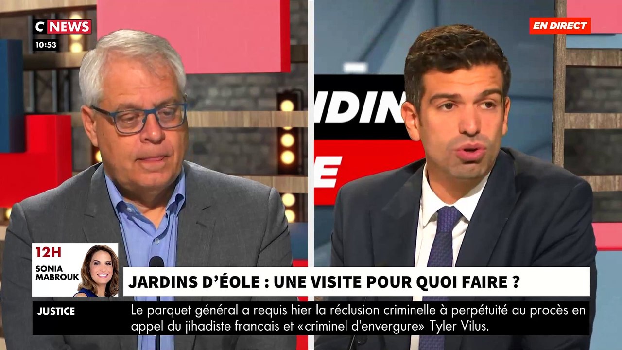 Jardins d’Éole: Agacé par la mise en scène hier soir, Jean-Marc Morandini décide en direct de déplacer "Morandini Live" sur place la semaine prochaine, malgré les problèmes de sécurité, pour voir "la réalité" - VIDEO
