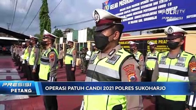 Hari Kedua Operasi Patuh Candi 2021, Satlantas Polres Sukoharjo Gencarkan Sosialisasi Prokes