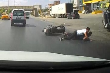 Son dakika haberi... Yola dökülen yağ nedeniyle ölümden döndüler