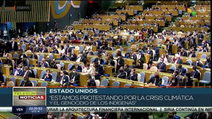 Manifestaciones de rechazo a Bolsonaro marcan inicio de la 76 Asamblea General de la ONU