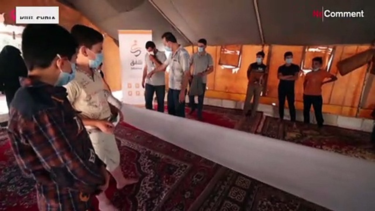 Displaced Syrian children in Idlib compose 'letters of peace'