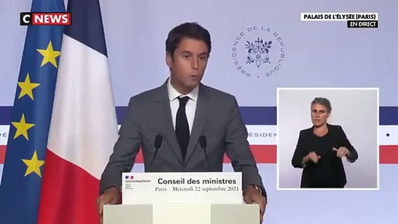 Le porte-parole du gouvernement Gabriel Attal s'exprime sur la crise sanitaire - VIDEO