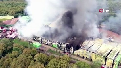 Şile’de yanan fabrikada oluşan tahribat gözler önüne serildi