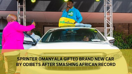 Sprinter Omanyala gifted brand new car by Odibets after smashing African record