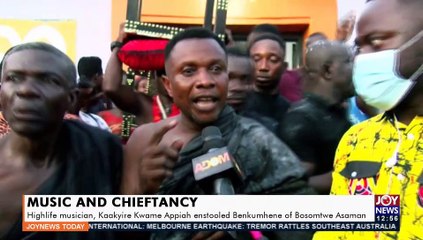 Highlife musician, Kaakyire Kwame Appiah enstooled Benkumhene of Bosomtwe Asaman - (22-9-21)