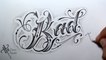 ✅ Dibujando lettering BAD Tattoo LETTERING Fancy Chicano lettering TATUANDO TATUAJES de LETRAS