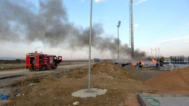 Muş'ta kimyasal madde yangını paniğe neden oldu