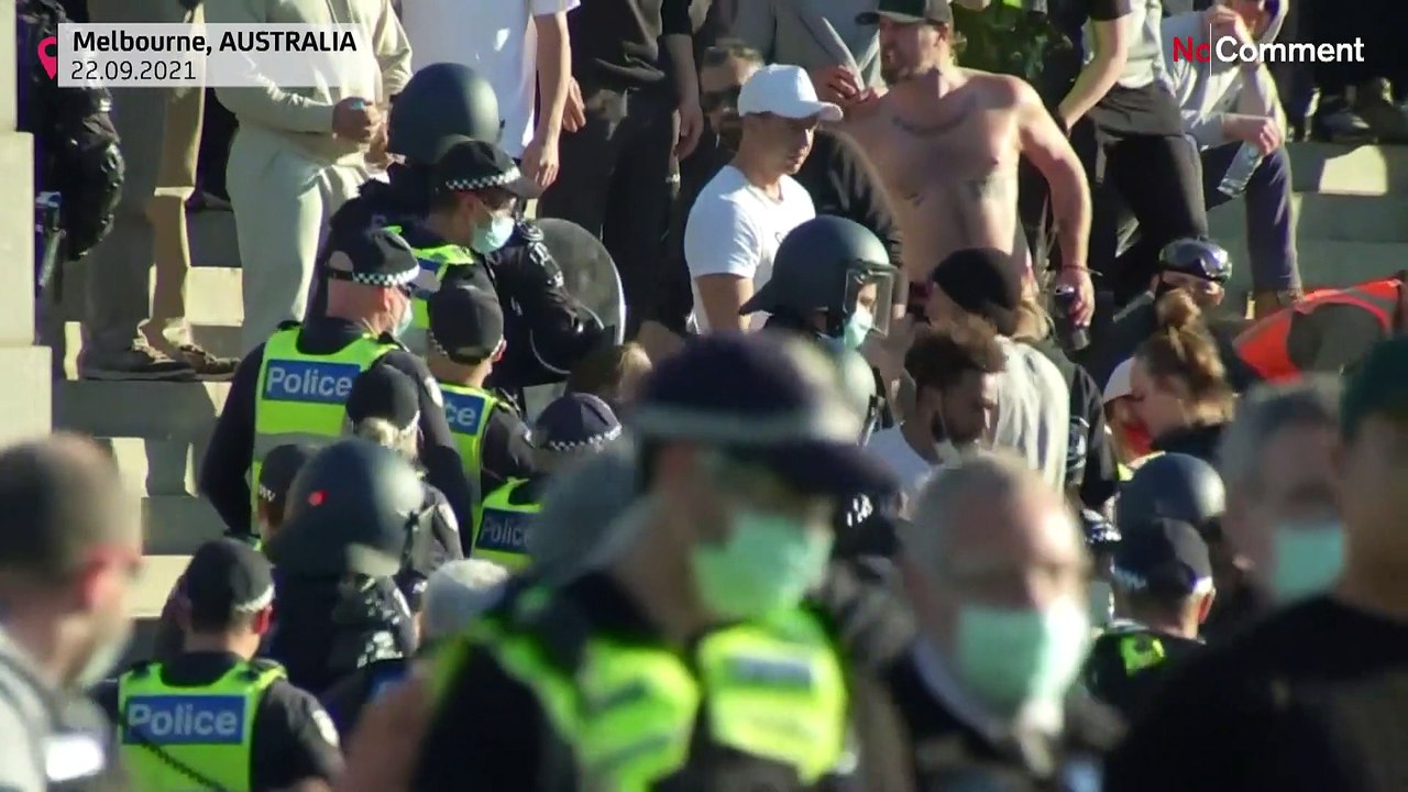 Melbourne: Proteste gegen Corona-Impfpflicht und Lockdown