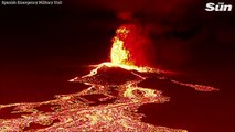 La Palma volcano – Canary Islands face toxic gas clouds as lava heads towards sea
