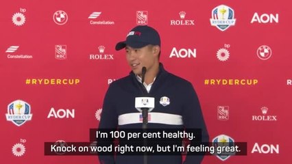 下载视频: Morikawa insists he's 'fully healthy' going into the Ryder Cup