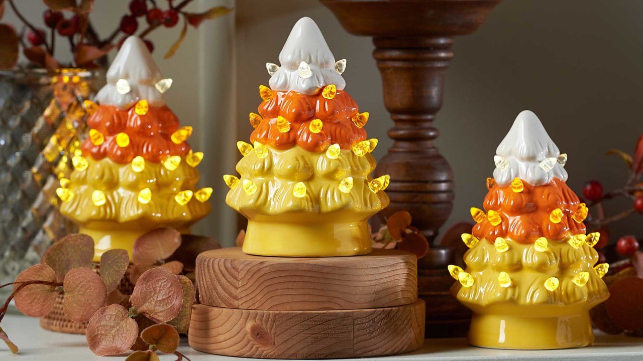 These Candy Corn Christmas Trees Are Just What the 2020 Holiday Season Needs