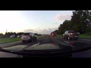 Last Minute Merge Smashes Many Cars