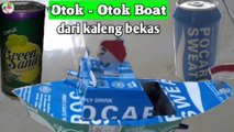 Cara membuat perahu otok otok / pop Pop boat dari kaleng bekas#viralgreen sands dan pocari sweat