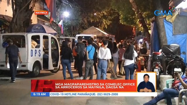 Mga magpaparehistro sa COMELEC office sa Arroceros sa Maynila, dagsa na | UB
