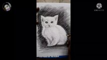 How to draw a kitten | Kitten drawing | Pencil shading painting kitten | #kittendrawing