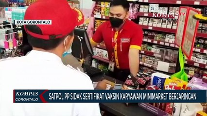 Download Video: Satpol PP Sidak Sertifikat Vaksin Karyawan Minimarket Berjaringan