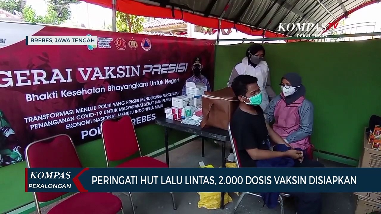 Satlantas Polres Brebes Ikut Kebut Percepatan Vaksinasi