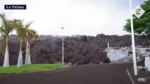 La Palma firefighters explain how they are trying to redirect lava in Todoque