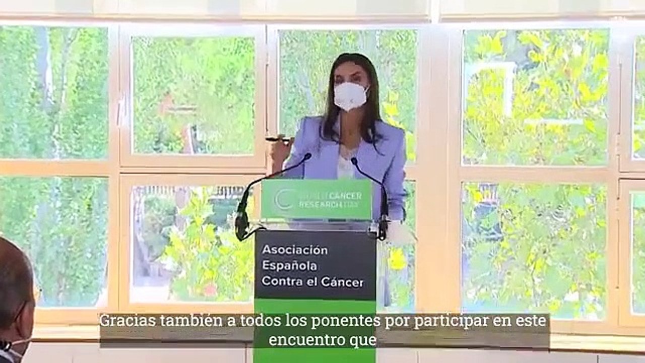 Letizia habla en inglés en su lucha contra el Cáncer