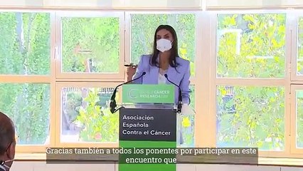 Letizia habla en inglés en su lucha contra el Cáncer