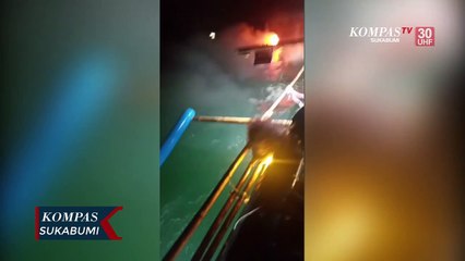 Kapal Nelayan Terbakar Ditengah Laut Saat Mencari Ikan