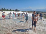 Pamukkale'de sonbahar yoğunluğu