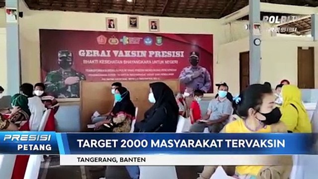 Kapolri Tinjau Vaksinasi & Saluran Bansos yang Digelar Alumni AKABRI 1996 Wilayah Banten