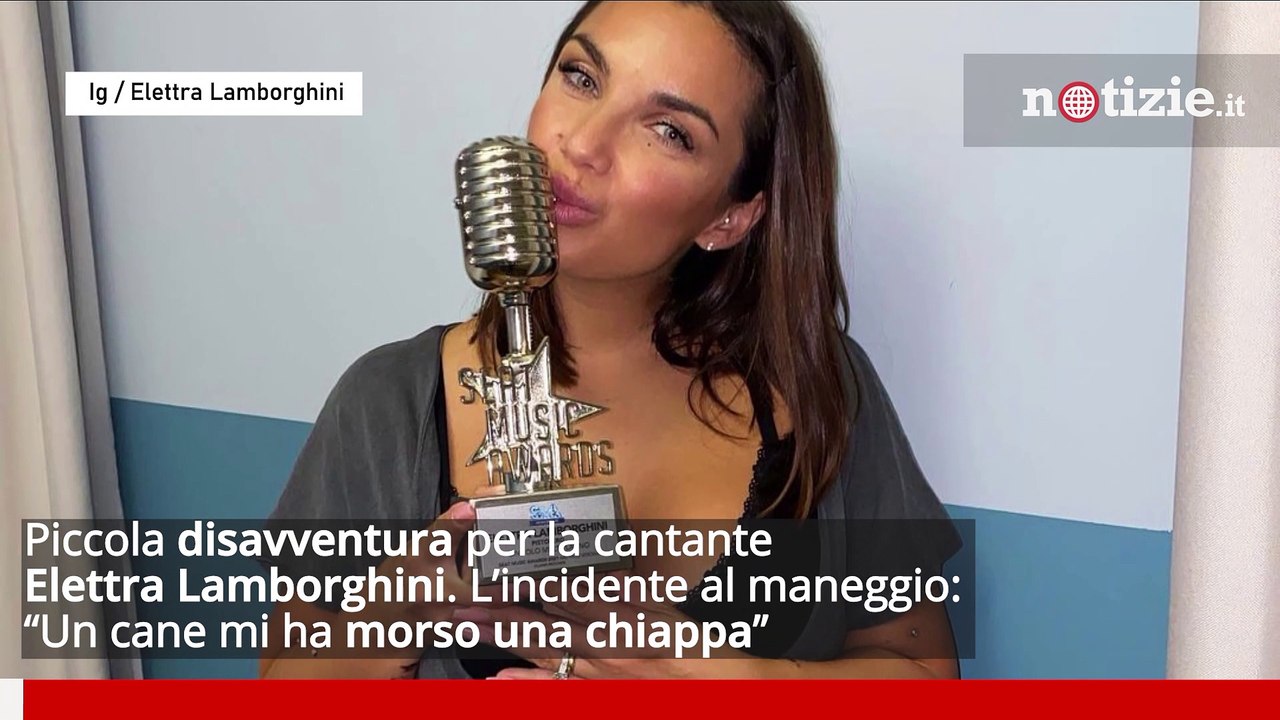 Elettra Lamborghini, pubblica la foto dell'incidente al maneggio: "Un cane mi ha morso una chiappa"