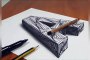 How to Draw 3D Letter A - Drawing with pencil - Awesome Trick Art.