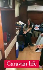 شيرين رضا تستمتع بوقتها في كواليس مسلسل "60 دقيقة": "حياة الكرفان"