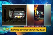 Recuperan dos camionetas “Hilux” robadas en Carabayllo